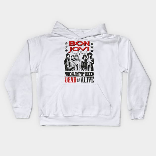 Bon Jovi Rock Band On Tour 2022 Kids Hoodie by SalenyGraphica